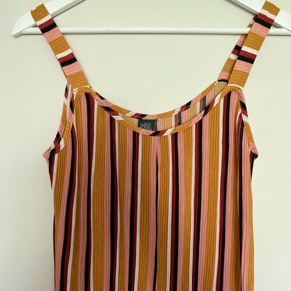 Wild Fable romper. Stretchy and comfortable. Rusty colors. Stripes. - Picture 3 of 4